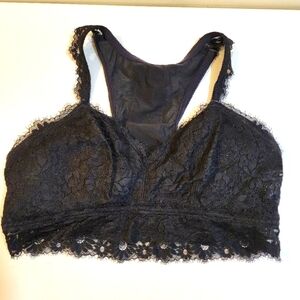 Aerie Black Lace Racerback Brallete Size XL